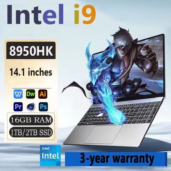 Portable Windows 11 Gaming Laptop Computer PC Intel Core i9-8950HK 14.1"