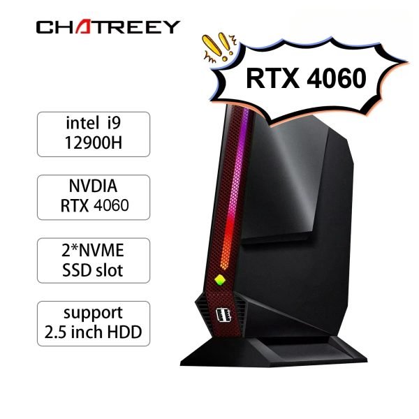 Chatreey G2 Mini PC Intel Core i9 12900H i7 12700H With Nvidia RTX 3050 Gaming