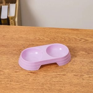 Portable Double Cat Bowls Pet Water Food Feeder Food Container Drink Bowls for Small Animals