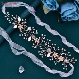 Wedding Forehead Headband for Woman Bride Headpiece Rhinestone