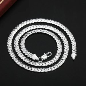 New 20-60cm Silver Color Plated Luxury Brand Design Noble 6mm Necklace Chain