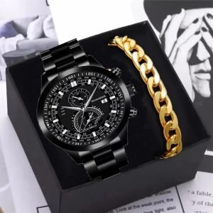 NEW Fashion Mens Stainless Steel Watches Luxury Quartz Wristwatch Calendar