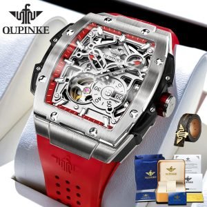 OUPINKE 3213 Hollow Automatic Mechanical Watch For Men Sapphire Mirror