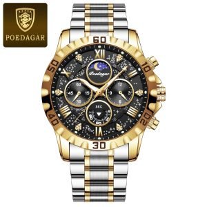 POEDAGAR Luxury Watch for Man Quartz Sports Men Watch Waterproof Luminous