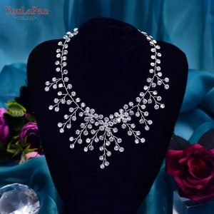 TOPQUEEN Elegant Crystal Woman Necklace Bridal Clavicle Chain Choker Wedding