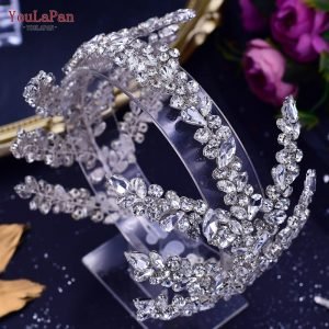 YouLaPan HP425 Wedding Tiara and Crown Rhinestone Headpiece Wedding Hair