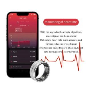 Smart Ring Bracelet Heart Rate Monitoring Waterproof Blood Oxygen Sleep