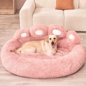 Fluffy Dog Bed Large Pet Products Dogs Beds Small Sofa Baskets Pets Kennel Mat Puppy Cats Supplies