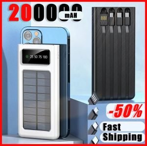 200000mAh Solar Power Bank Ultra Capacity Super Fast Charging USB Type C