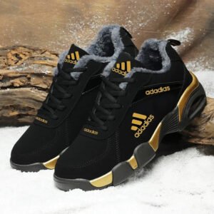 Men‘s Snow Warm Shoes Leather Winter Casual Sneakers Outdoors Walking