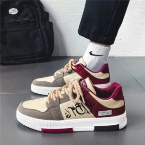 Fashionable Men’s Vulcanized Shoes Platform Men’s Sneakers 2023 New Lace-up Casual Shoes Classic Lightweight Work Tennis Shoes