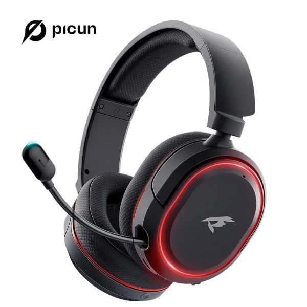 Picun G2 Wireless Gaming Headset Bluetooth 5.3 2.4G Headphones 7.1 Surround