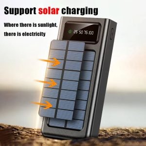 200000mAh Solar Power Bank Ultra Capacity Super Fast Charging USB Type C
