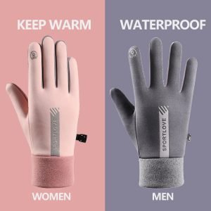Winter Gloves Women Cycling Bike Thermal Fleece Cold Resistance Waterproof