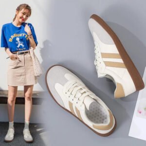Women Shoes Spring and Summer Sports Small White Training Sneaker Fashion Casual Versatile Board Breathable Off White Shoes