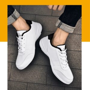 Fashion Casual Shoes Mens Outdoor Tennis Sneakers Lightweight Comfortable Lace Up PU Trainer Size Smaller Than Normals for Men