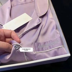 2023 High-end Feel Silk Long Sleeve Women's Pajama Set Air Conditioning Room Home Use Lightweight Summer Sleepwear