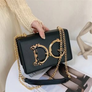 Classic PU Leather Women's Shoulder Bag Square Flip Small Square Bag Fashion Trend Women's Crossbody Bag Armpit Bag