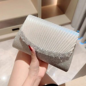 Chain Evening Bags Luxury Glitter Silver Dinner Bag Shoulder Bags Women Female