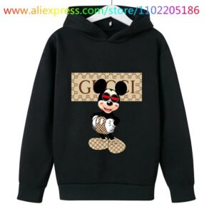 Disney Mickey Mouse Hoodie Kids Sweatshirts Children Long Sleeve Tops Girls Clothing Hooded Baby Boy Clothes
