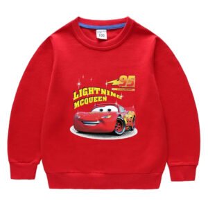 Potdemiel Autumn Sweatshirt Kids Cartoon Hoodies Lightning McQueen Children Long Sleeve Sweatshirt Baby Boys Clothes Girls Tops