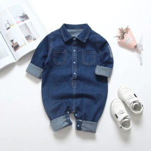 IENENS Baby Rompers Newborn Jumpsuits Clothes Denim One-pieces 0-18 Months Boy Girl Soft Suits Kids Clothes