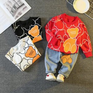 New Spring Autumn Baby Girl Clothes Children Casual T-Shirt Pants 2Pcs/Sets Toddler Costume Kids Boys Outfits Infant Tracksuits