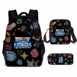 Blox Fruits Backpack, 3D Printing Shoulder Bag, Girls Boys School Bag Children's School Bag, Fashion Trendy Versatile Bag