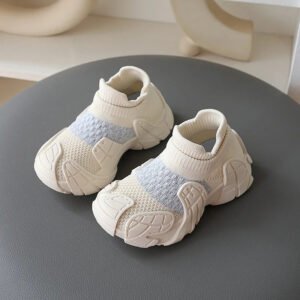 Children Sock Shoes Breathable Knitted Sneakers Boys Girls Slip on High Top Casual Shoes Soft Bottom Anti Slip Kids Shoes Tenis