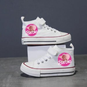 Barbie Shoes Children's Disney Print Lovely Girls Casual Cartoon High-top Sport Boys Kids Canvas Tennis Shoes