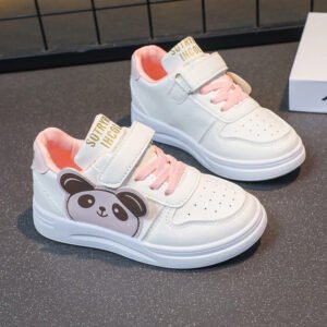 Children's leisure sports shoes with thick soles, anti slip and wear-resistant, outdoor leisure shoes, cartoon panda