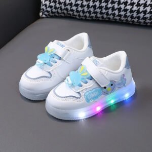 New Autumn Child Sneakers Lights Comfort Girl Shoes Cartoon Versatile Girl Sneaker Trendy Classic Casual Shoe Daily Board Shoes