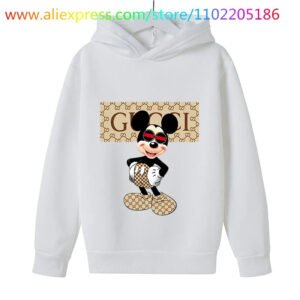 Disney Mickey Mouse Hoodie Kids Sweatshirts Children Long Sleeve Tops Girls Clothing Hooded Baby Boy Clothes