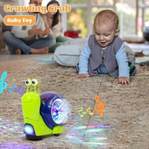 Electric Children's Toy Snail Doll With Cute And Interesting Design, Sound And Light Swing, Automatic Walking To Avoid Obstacles