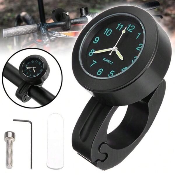 Universal Motorcycle Refit Waterproof Bike 7/8'' 22mm-1'' 25mm Handlebar Mount Clock Watch Dual Sport Bike Atv Scooter Offroad Chopper