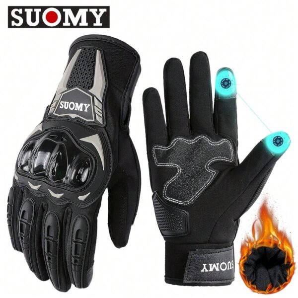 suomy Winter Waterproof Windproof Motorcycle Riding Gloves Men Women Spring Autumn Motocross Biker Luvas Touch Screen Motorbike Cycling Gloves