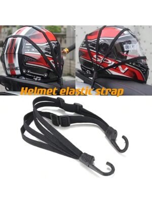 1pc Multifunctional Safety Elastic Strap For Motorcycle & EV Motorcycle Luggage, Perfect For Helmets, Luggage – High Stretch, Durable & Multi-Purpose Retractable Protection