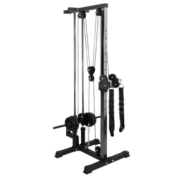 Adjustable Pulley System Single Cable Crossover Machine With Weight Stack, For Arm Fly,Chest Workout, Single High and Low Pull Down, Strength Training Station Rack,Multifunctional Home Fitness Equipment,Home Gym
