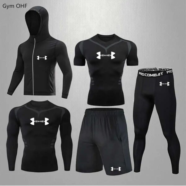 Men's Compression Gym Tights Training Suit Clothes Workout Jogging Sports Set Running Rashguard Tracksuit  Sportswear Suits MMA