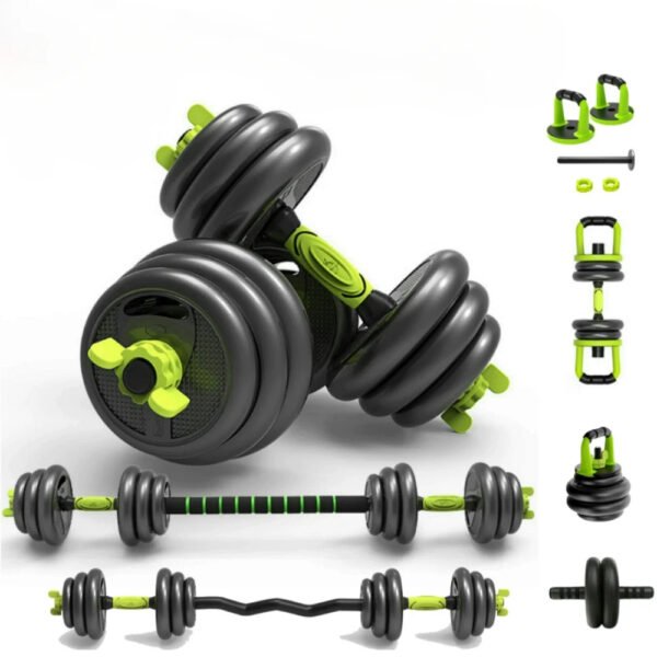 Adjustable Dumbbell, Optional Handle, Curl，Straight Bar, Abdominal Wheel,Curl, Russian Weight Plates for Men and Women,Home Gym
