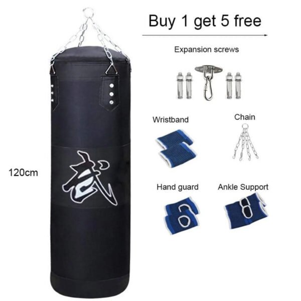 Heavy Punching Bag Set with Ceiling Hook Steel Chain Hanging Heavy Bag for Adults Muay Thai MMA Taekwondo Home Gym Training