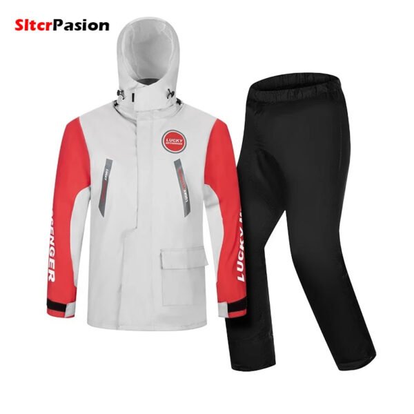 Motorcycle Raincoat Men Rider Rainsuit Waterproof Motorcycle Jacket Pants Motorcross ADV Riding Gear Travel Reflective Design