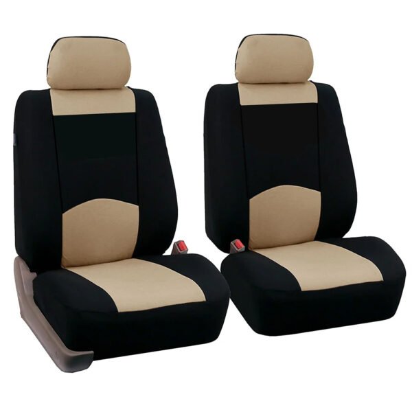 Full Set Universal Fit Auto Car Seat Covers Light Breathable Interior Split Bench Covers Beige