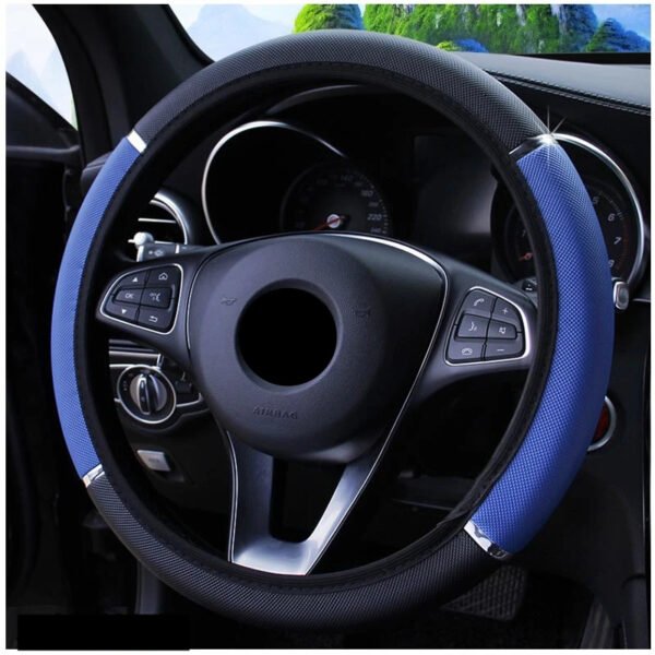 Anti Slip Auto Decoration PU Leather Steering Covers Car-styling Universal Car Steering Wheel Cover 37-38cm Diameter