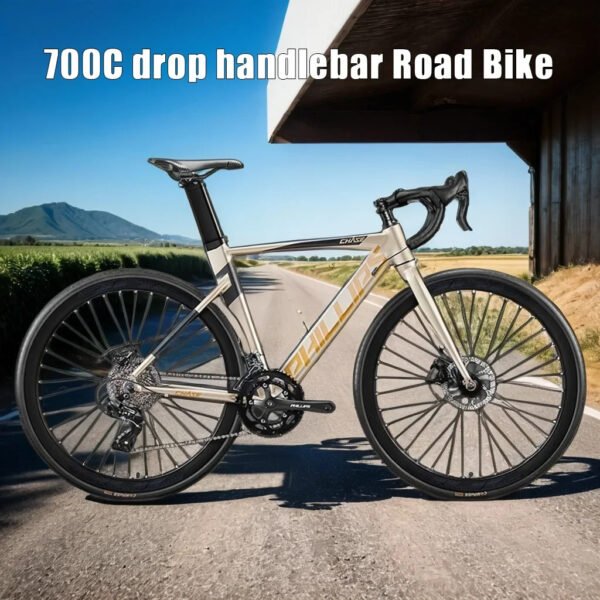 700 Road Bike cable oil disc curved handlebar gravel Bicycle lightweight 24/27 speed flat handlebar Road Racing bicicleta adult
