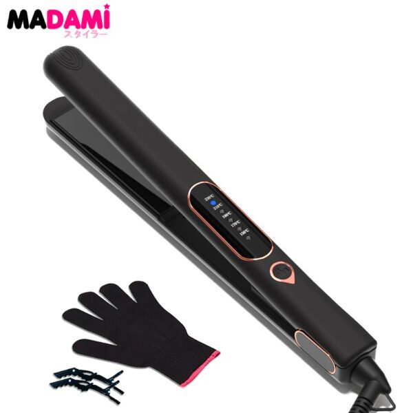 Hair Straightener Curler Tourmaline Ceramic Plate 1 Inch 230°C Professional Hair Flat Iron Salon Styling Tools Dual Voltage