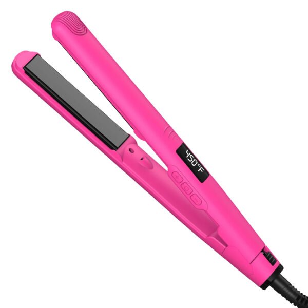 LISAPRO Original Ceramic Hair Straightening Flat Iron  1&quote; Plates |Black  Professional Salon Model Hair Straightener & Curler