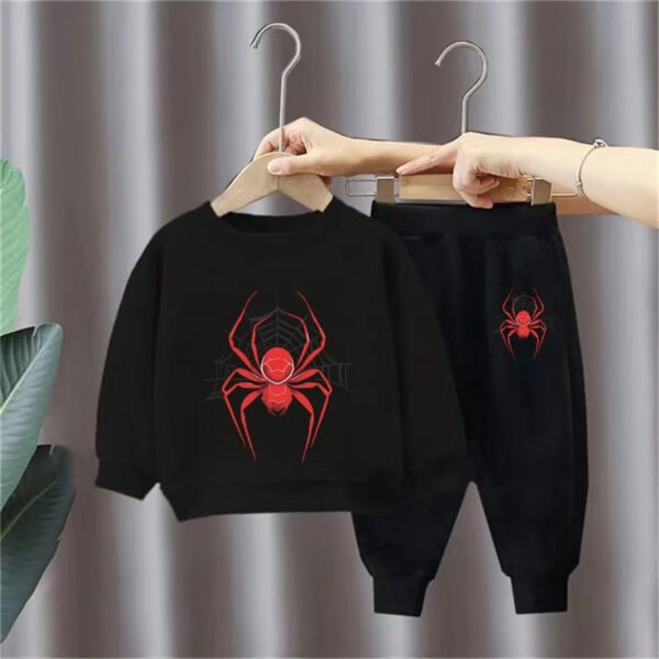 Autumn Baby Boy Girls Clothes Set Kid Red Spider Sweatshirts Pullover Top And Pants 2 Pieces Suit Children Casual Tracksuits