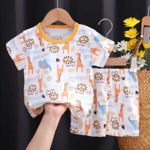 Kids Sets  Children Clothes Boys Girl T-shirt Shorts 2PCS Summer Cotton Short sleeve Baby Children Clothing  Suit Cotton Comfort