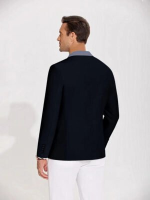 Men's One-Button Gradient Suit Jacket Is Suitable for Business and Leisure, Fashionable Outdoor Men's Handsome Multi-Flap Pocket Pants Suit, Men's Slim Business Suit